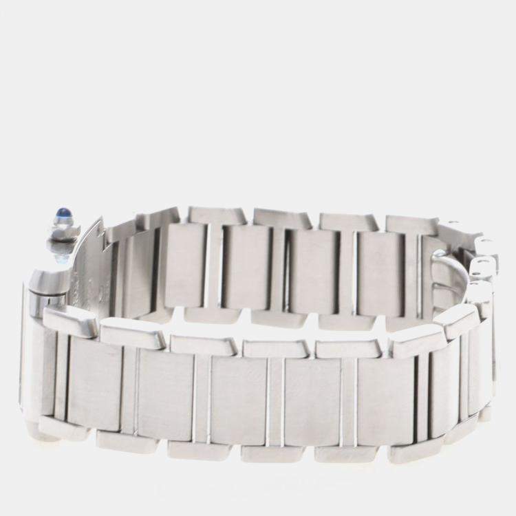 مملوكة مسبقًا Cartier Tank Francaise W51008Q3 Quartz Stainless Steel Womens Wristwatch 20.5 mm