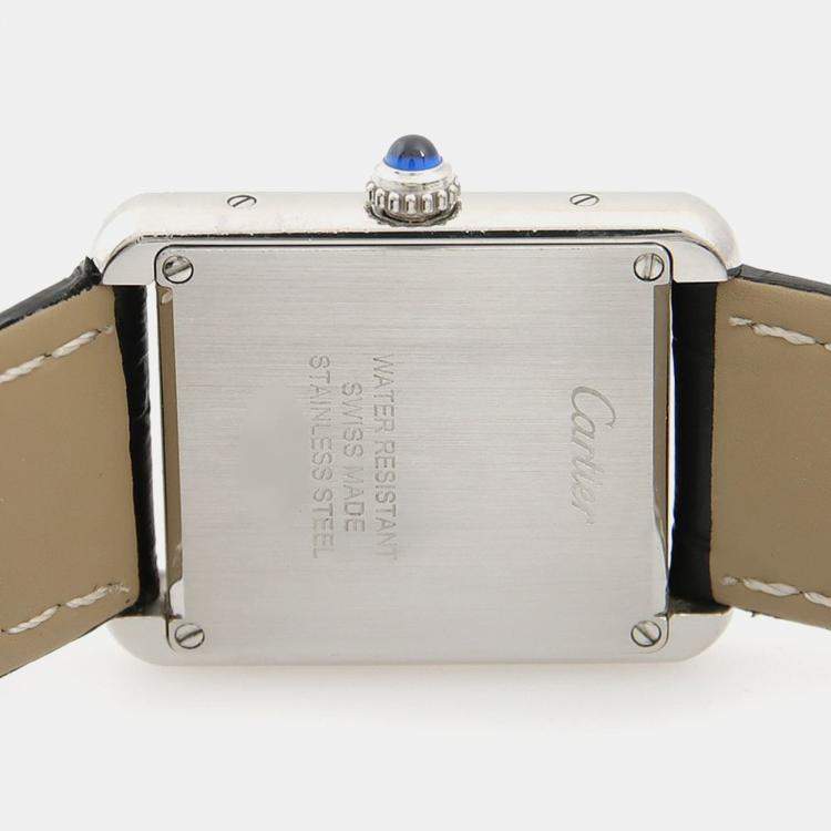 Pre Owned Cartier Tank Solo W5200005 Quartz Stainless Steel Womens Wristwatch 24.5 mm