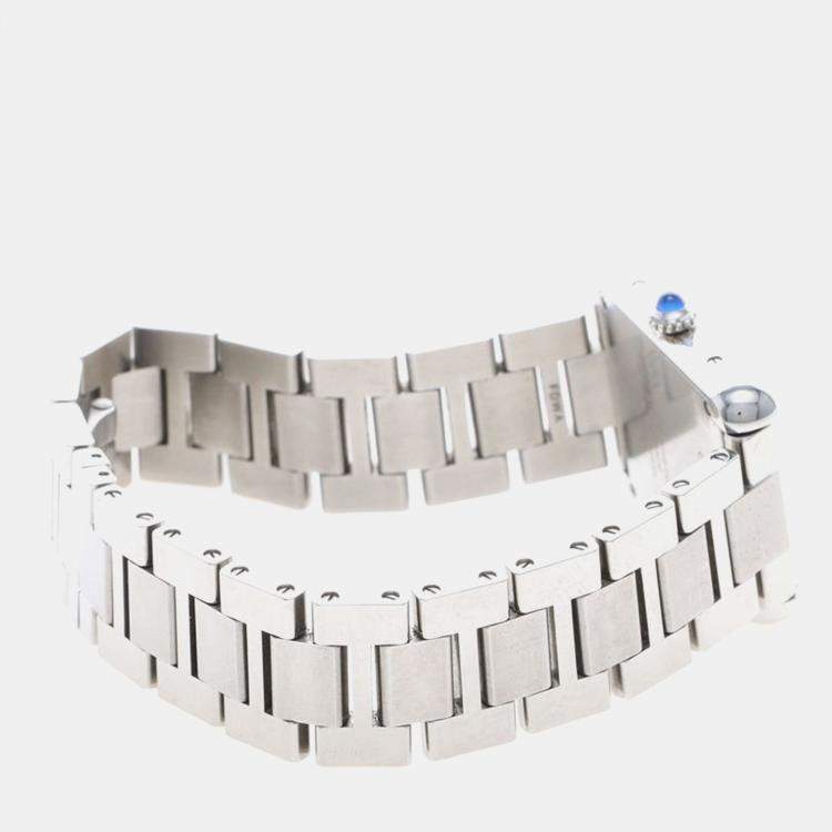 Pre Owned Cartier Tank Solo W5200013 Quartz Stainless Steel Womens Wristwatch 24 mm