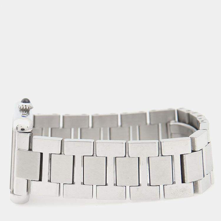 Pre Owned Cartier Tank Solo W5200013 Quartz Stainless Steel Womens Wristwatch 24.5 mm