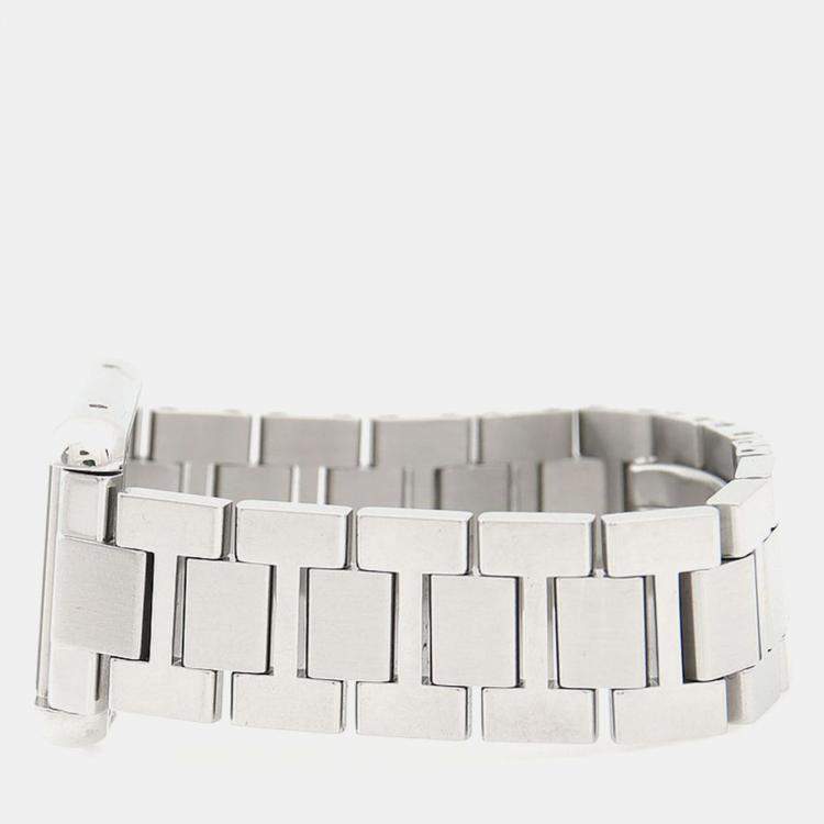 Pre Owned Cartier Tank Solo W5200013 Quartz Stainless Steel Womens Wristwatch 24.5 mm