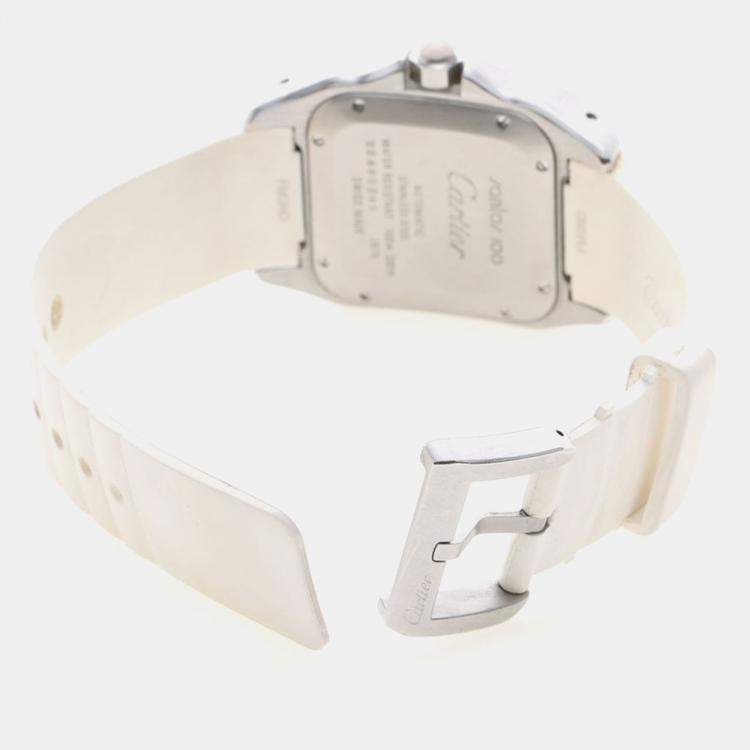 Pre Owned Cartier Santos 100 W20122U2 Automatic Stainless Steel Men's Wristwatch 33 mm