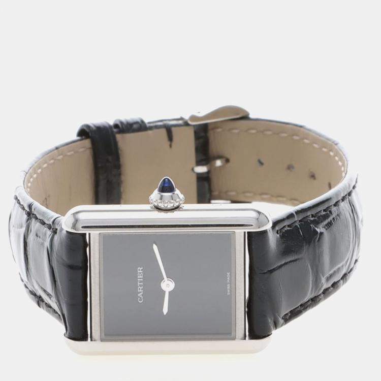Pre Owned Cartier Tank Must WSTA0071 Quartz Stainless Steel Womens Wristwatch 22 mm