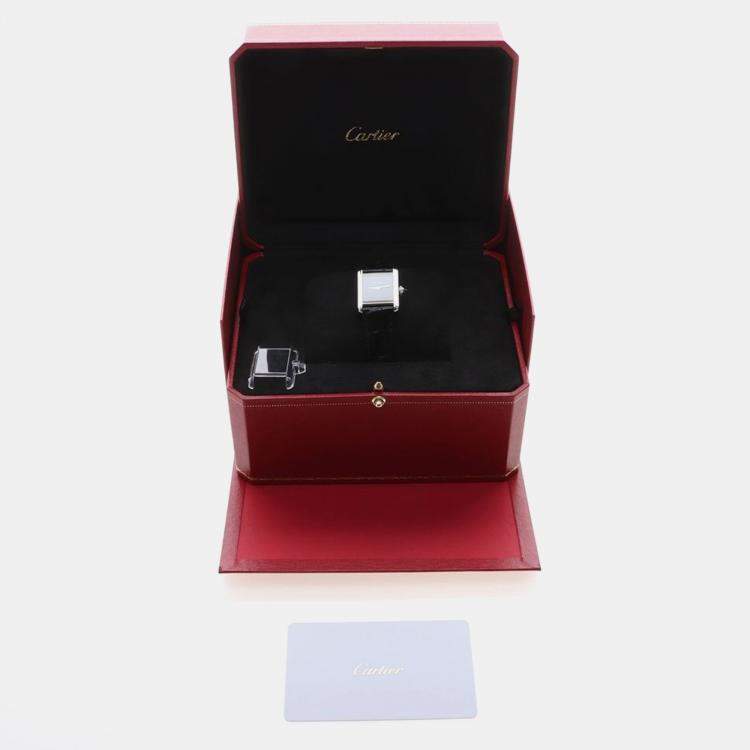 Pre Owned Cartier Tank Must WSTA0071 Quartz Stainless Steel Womens Wristwatch 22 mm