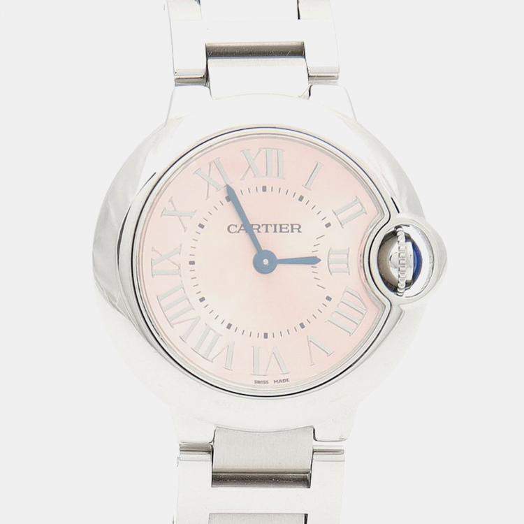 Pre Owned Cartier Ballon Bleu W6920038 Quartz Stainless Steel Women's Wristwatch 28 mm