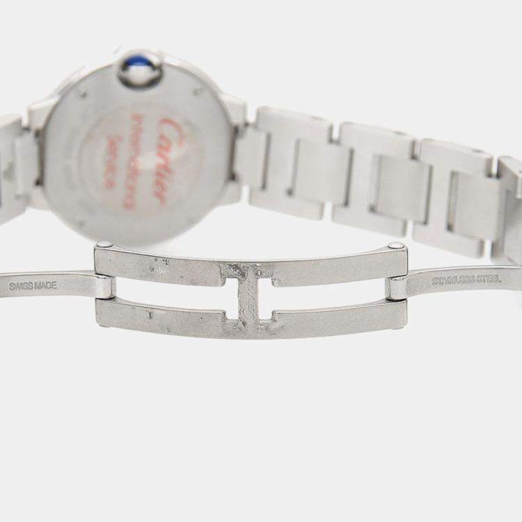 Pre Owned Cartier Ballon Bleu W6920038 Quartz Stainless Steel Women's Wristwatch 28 mm