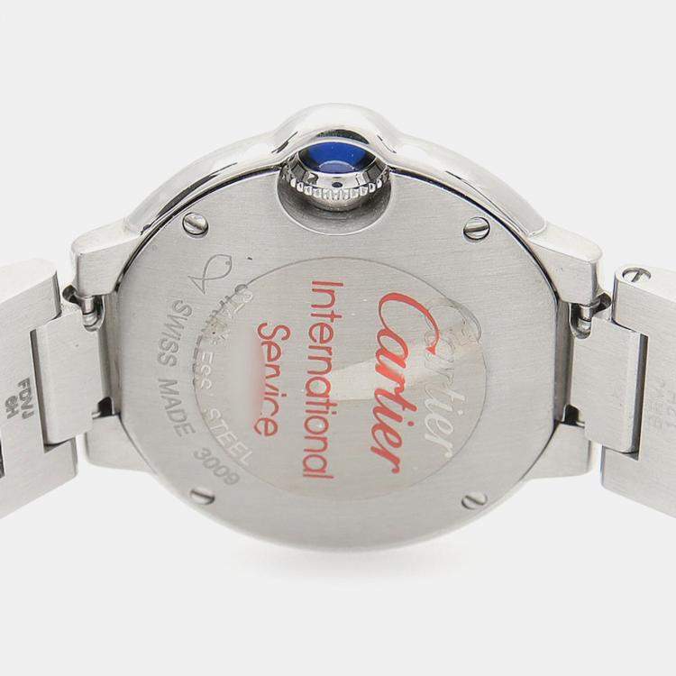 Pre Owned Cartier Ballon Bleu W6920038 Quartz Stainless Steel Women's Wristwatch 28 mm