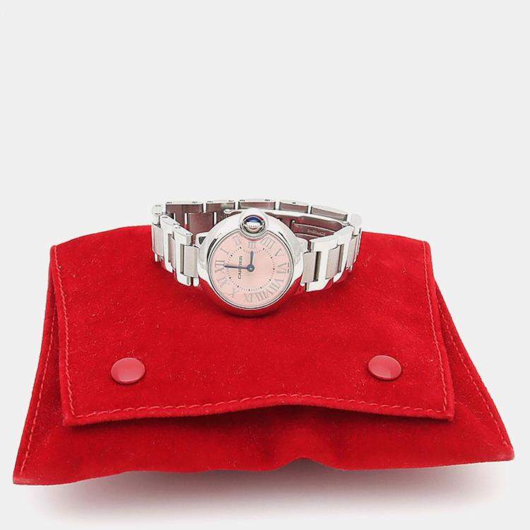 Pre Owned Cartier Ballon Bleu W6920038 Quartz Stainless Steel Women's Wristwatch 28 mm