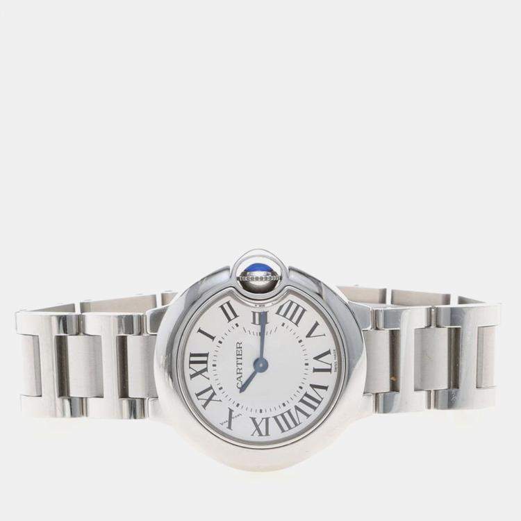 Pre Owned Cartier Ballon Bleu W69010Z4 Quartz Stainless Steel Women's Wristwatch 28 mm