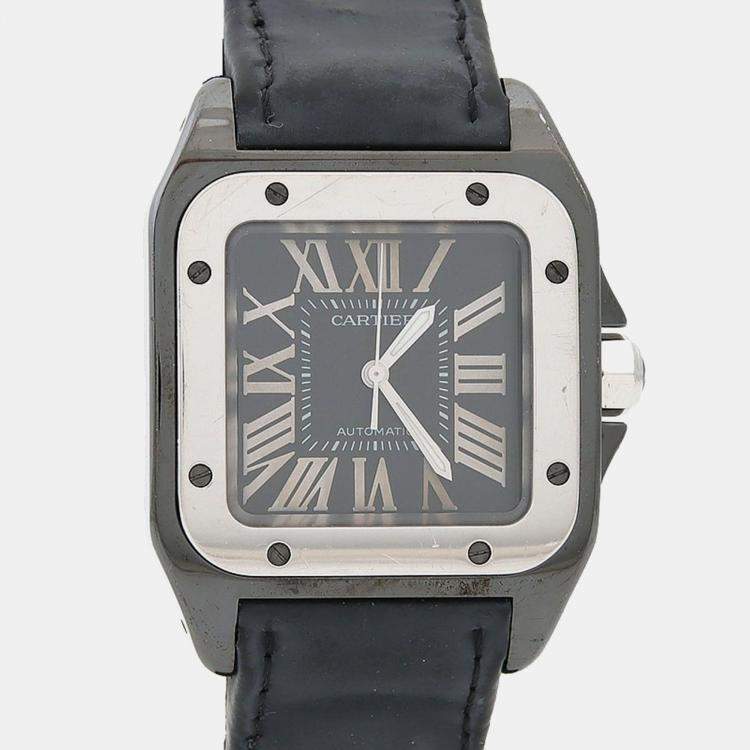 Pre Owned Cartier Santos 100 W2020008 Automatic Stainless Steel Women's Wristwatch 33 mm