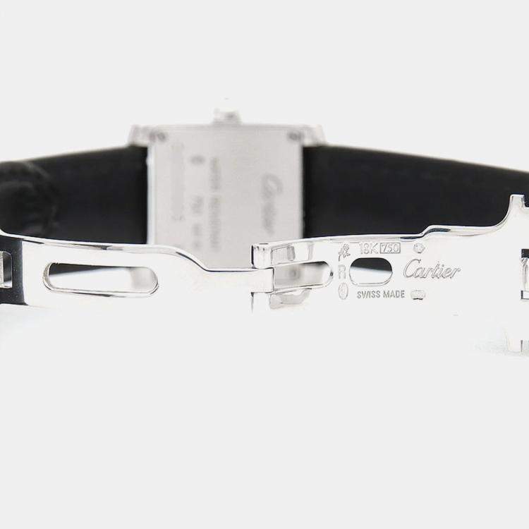 مملوكة مسبقًا Cartier Tank Francaise WE100251 Quartz White Gold Women's Wristwatch 20.5 mm