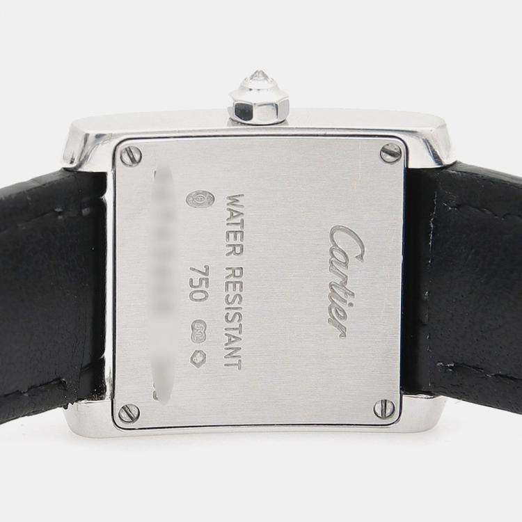مملوكة مسبقًا Cartier Tank Francaise WE100251 Quartz White Gold Women's Wristwatch 20.5 mm