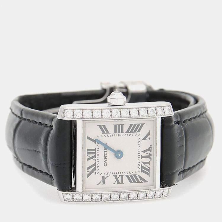 مملوكة مسبقًا Cartier Tank Francaise WE100251 Quartz White Gold Women's Wristwatch 20.5 mm