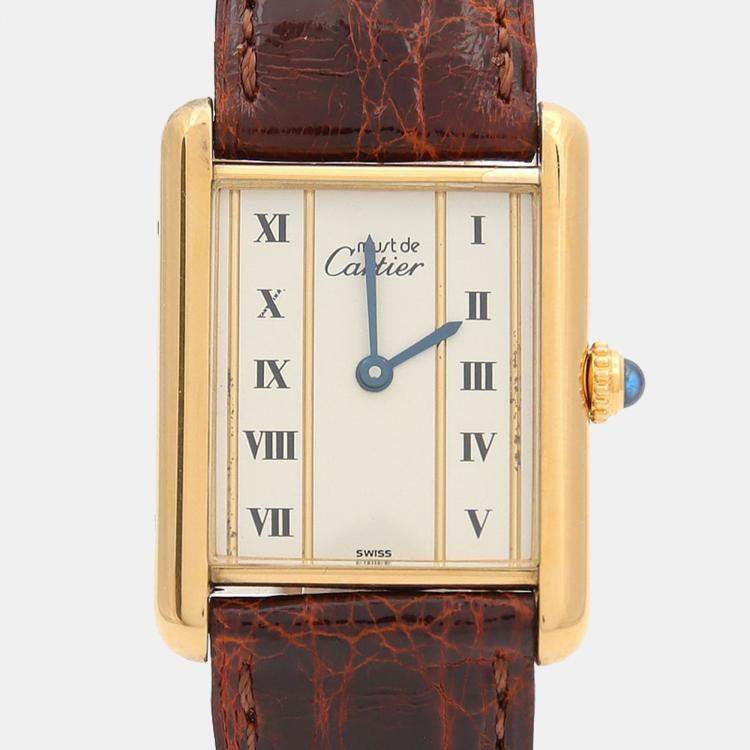 Pre Owned Cartier Tank Must Quartz Silver Women's Wristwatch 23 mm