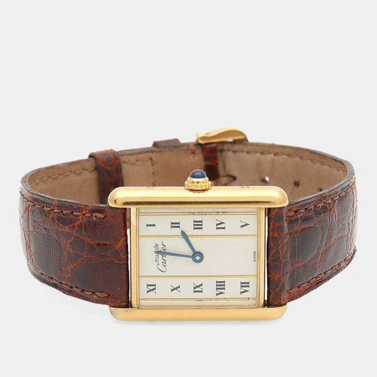 Pre Owned Cartier Tank Must Quartz Silver Women's Wristwatch 23 mm