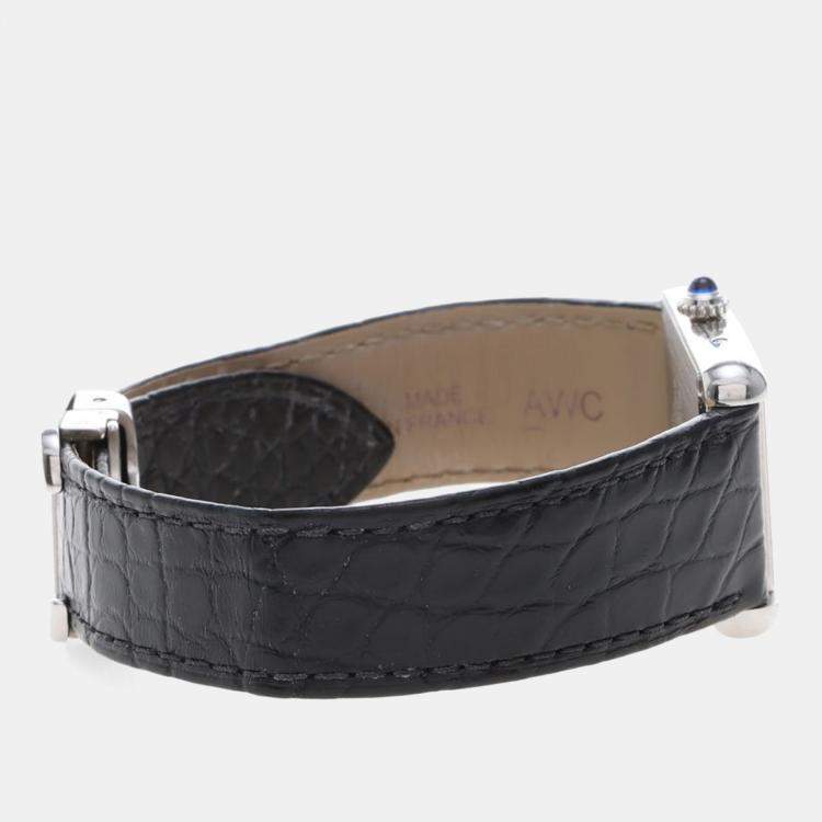 Pre Owned Cartier Tank Solo W5200005 Quartz White Stainless Steel Women's Wristwatch 24.5mm