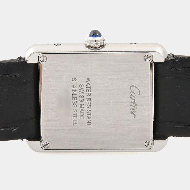 Pre Owned Cartier Tank Solo W5200013 Quartz White Stainless Steel Women's Wristwatch 31mm
