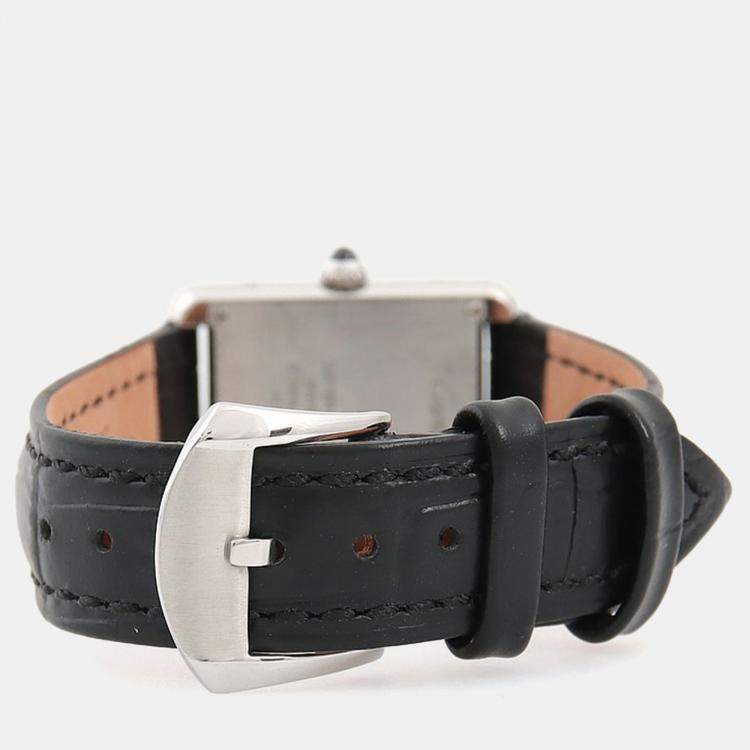 Pre Owned Cartier Tank Solo W5200013 Quartz White Stainless Steel Women's Wristwatch 31mm