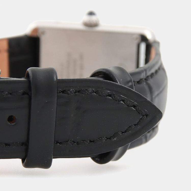 Pre Owned Cartier Tank Solo W5200013 Quartz White Stainless Steel Women's Wristwatch 31mm