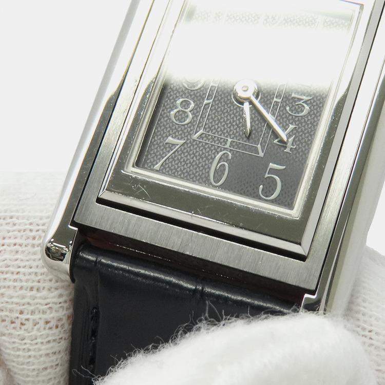 Pre Owned Cartier Tank W1016830 Quartz Grey Stainless Steel Women's Wristwatch 22 mm