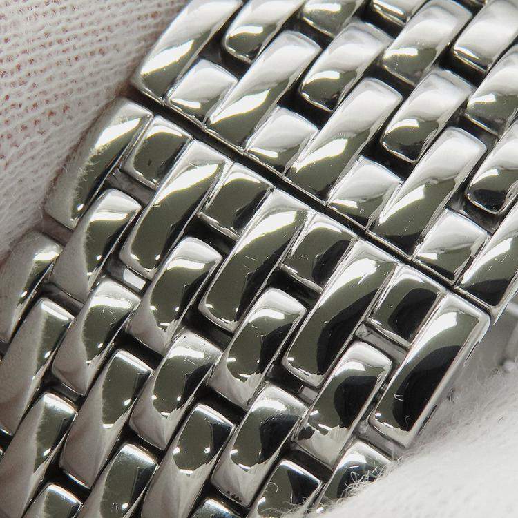 Pre Owned Cartier Panthere W61003T9 Quartz Pink Shell Stainless Steel Women's Wristwatch 21 mm