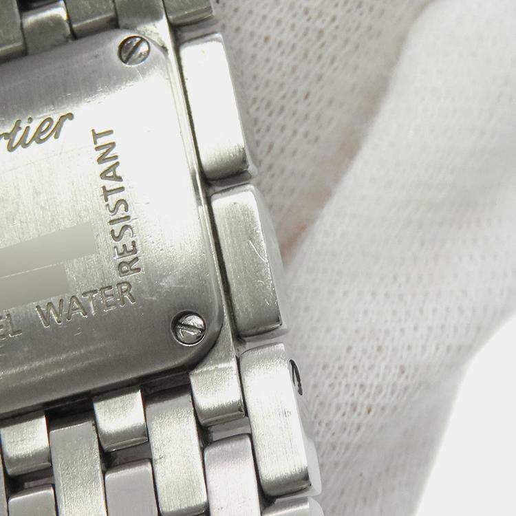 Pre Owned Cartier Panthere W61003T9 Quartz Pink Shell Stainless Steel Women's Wristwatch 21 mm