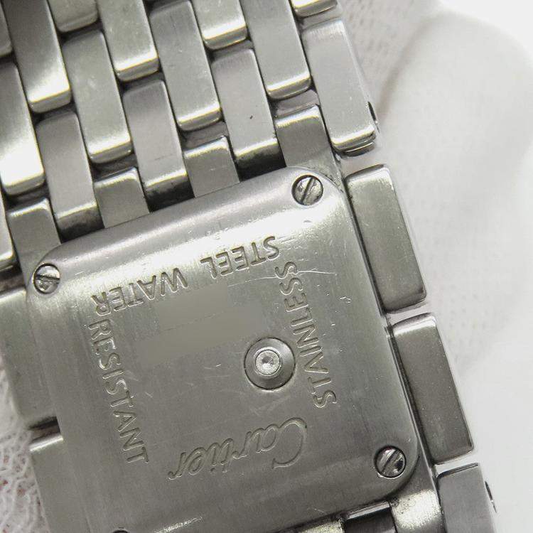 Pre Owned Cartier Panthere W61003T9 Quartz Pink Shell Stainless Steel Women's Wristwatch 21 mm