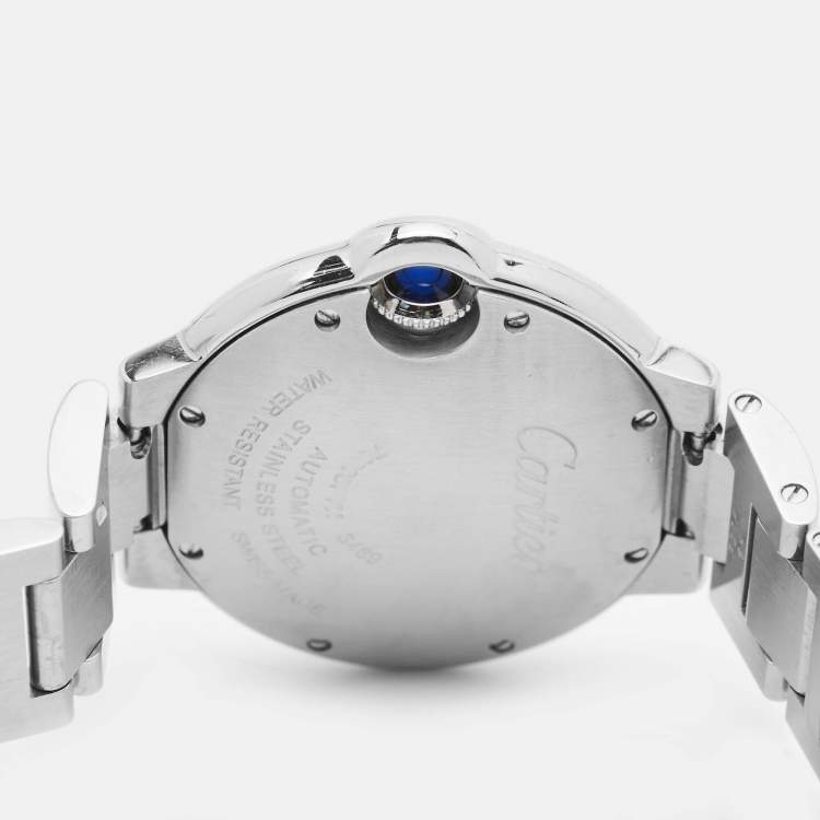 Pre Owned ساعة يد للجنسين كارتييه بالون بلو CRWSBB0044 ستانلس ستيل فضية 33 مم