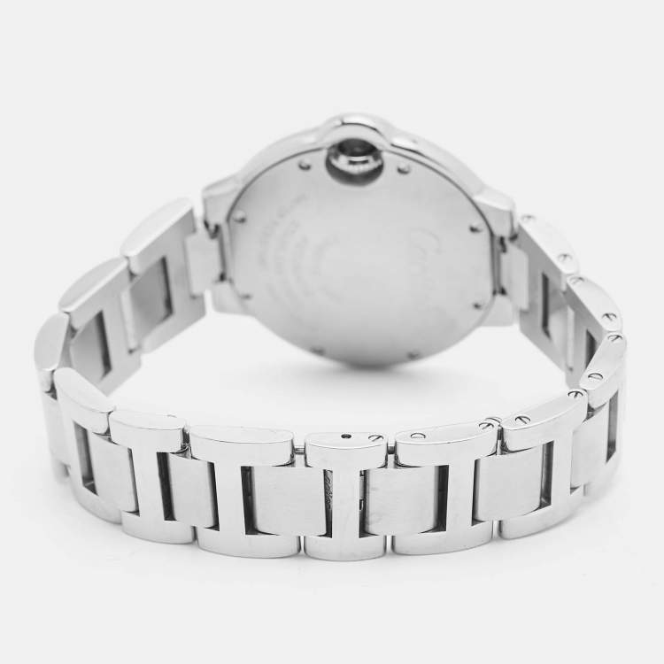 Pre Owned ساعة يد للجنسين كارتييه بالون بلو CRWSBB0044 ستانلس ستيل فضية 33 مم