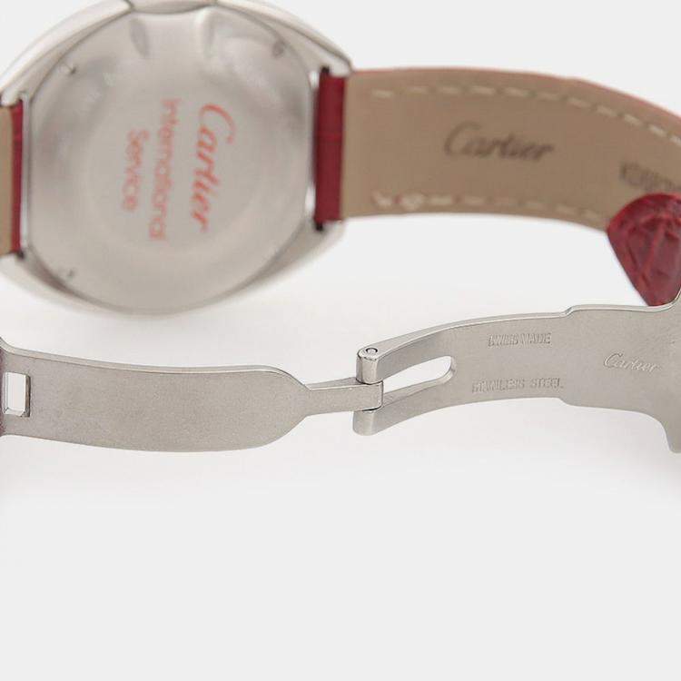 Pre Owned Cartier Cle de Cartier WSCL0016 Automatic Silver Dial Stainless Steel Women's Wristwatch 35mm