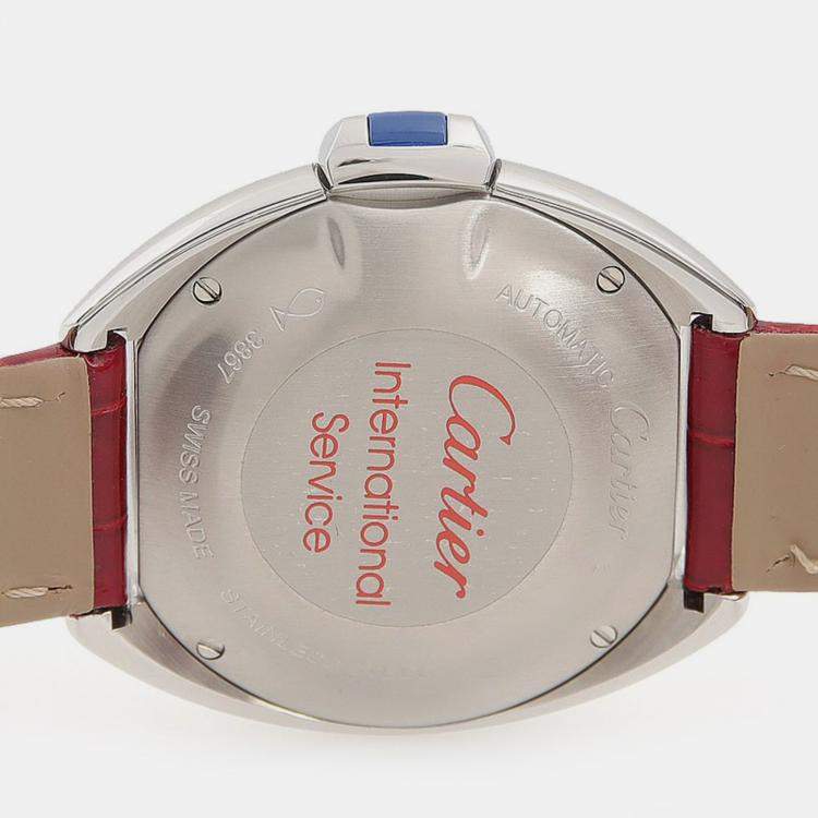 Pre Owned Cartier Cle de Cartier WSCL0016 Automatic Silver Dial Stainless Steel Women's Wristwatch 35mm