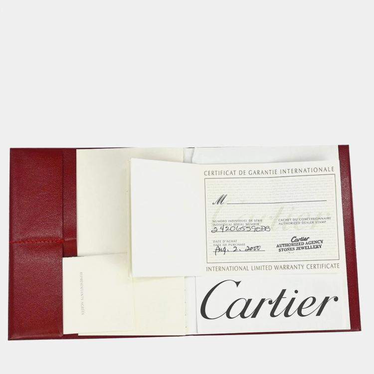 Pre Owned Cartier Panthere Ruban 2420 Quartz MOP Stainless Steel Women's Wristwatch 22 mm