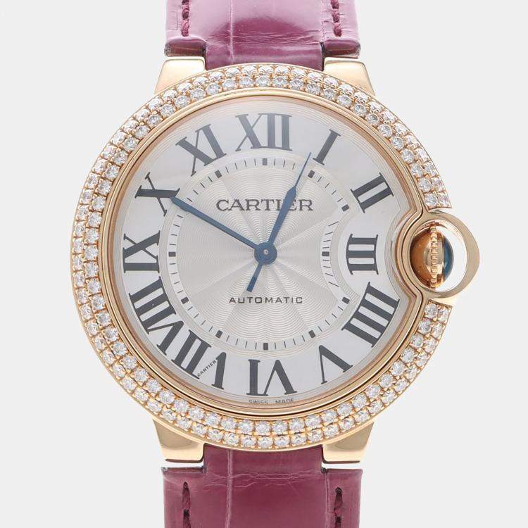 Pre Owned Cartier Ballon Bleu WE900551 Automatic 18K Rose Gold Women's Wristwatch 36 mm