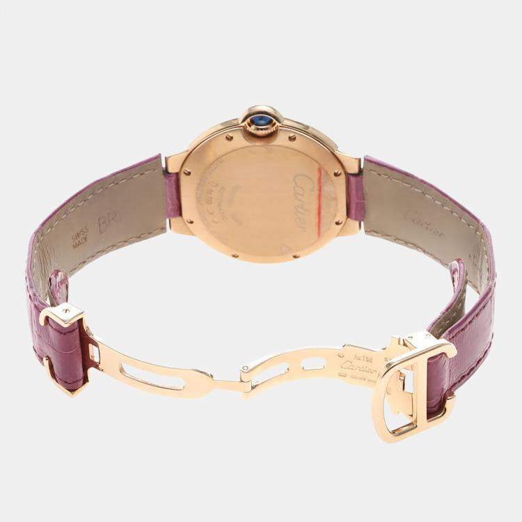 Pre Owned Cartier Ballon Bleu WE900551 Automatic 18K Rose Gold Women's Wristwatch 36 mm