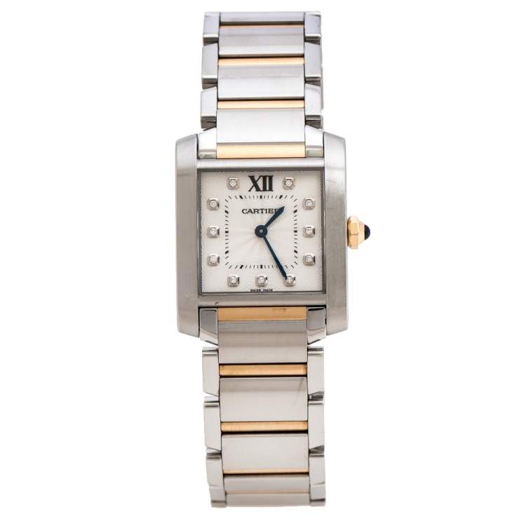 Cartier Silver 18K Rose Gold Stainless 