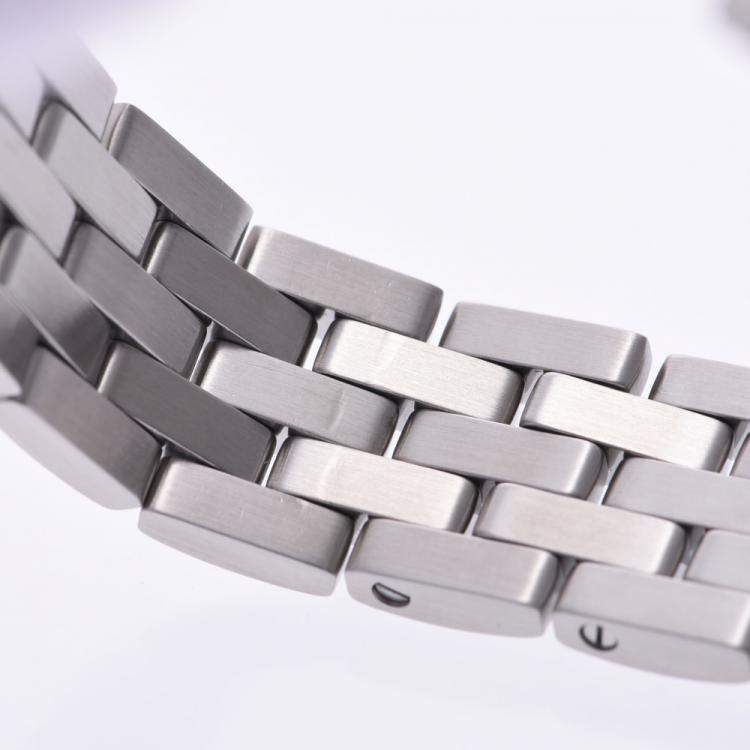 Pre Owned Cartier White Stainless Steel Panthère de Cartier Women's Wristwatch 22 MM