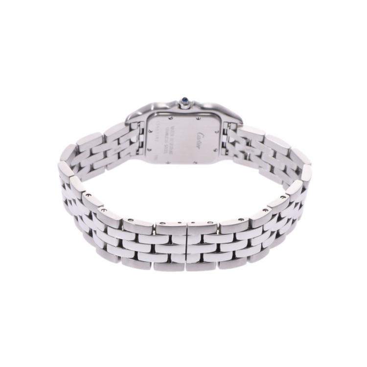 Pre Owned Cartier White Stainless Steel Panthère de Cartier Women's Wristwatch 22 MM