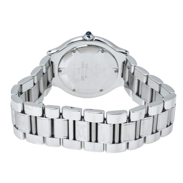 Pre Owned Cartier Silver Stainless Steel Must De Cartier 21 Women's Wristwatch 31 mm
