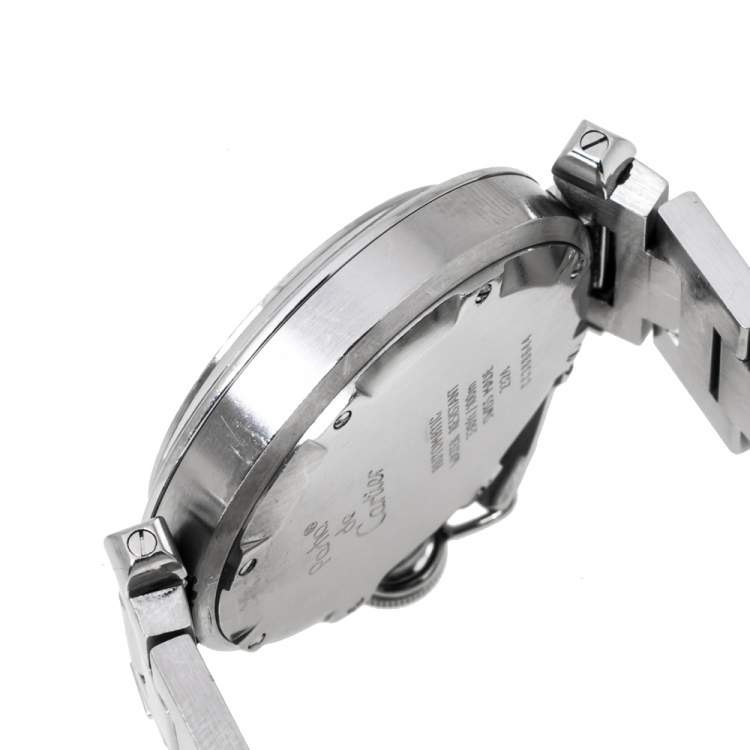 Pre Owned Cartier White Stainless Steel Pasha de Cartier 2324 Women's Wristwatch 35 mm