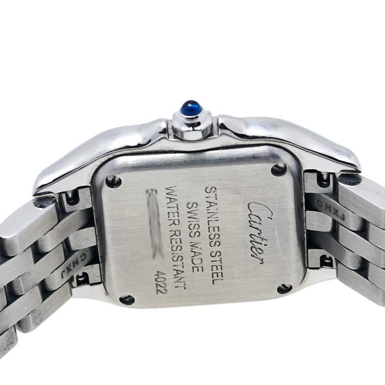 Pre Owned Cartier Silver Stainless Steel Panthere De Cartier CRWSPN0006 Women's Wristwatch 22 mm