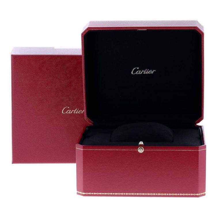 Pre Owned Cartier White Diamonds 18k Yellow Gold Panthere WF3070B9 Women's Wristwatch 22 MM