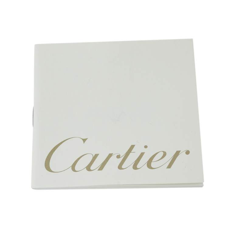 Pre Owned Cartier Silver 18K Rose Gold Leather Tank Americaine W2620030 Women's Wristwatch 22.6 mm