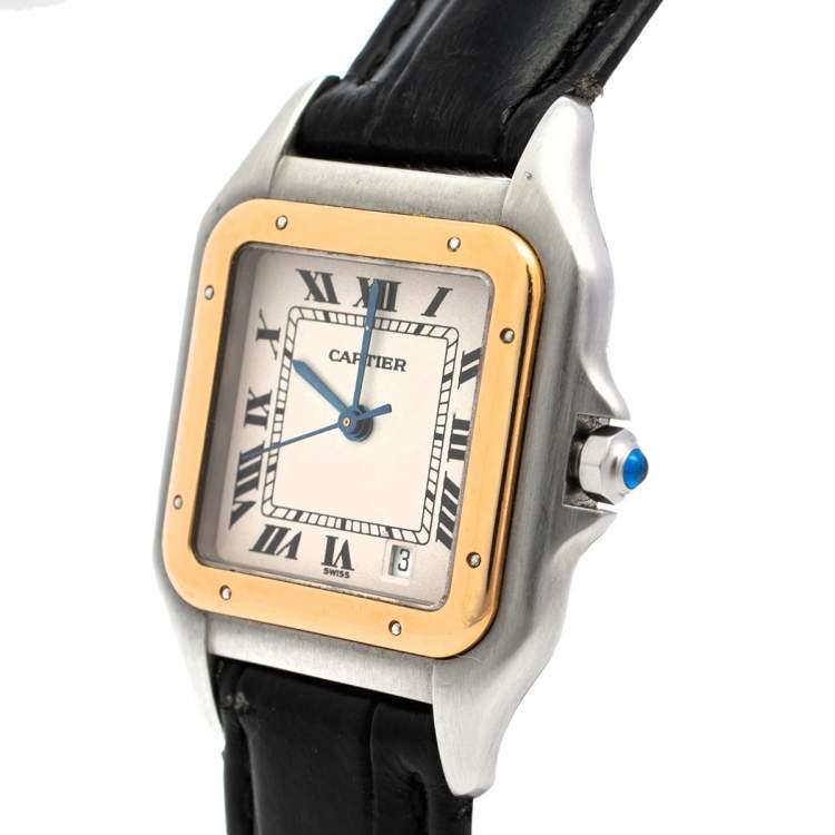 Cartier 18K Yellow Gold Stainless Steel Panthere 1100 Women s