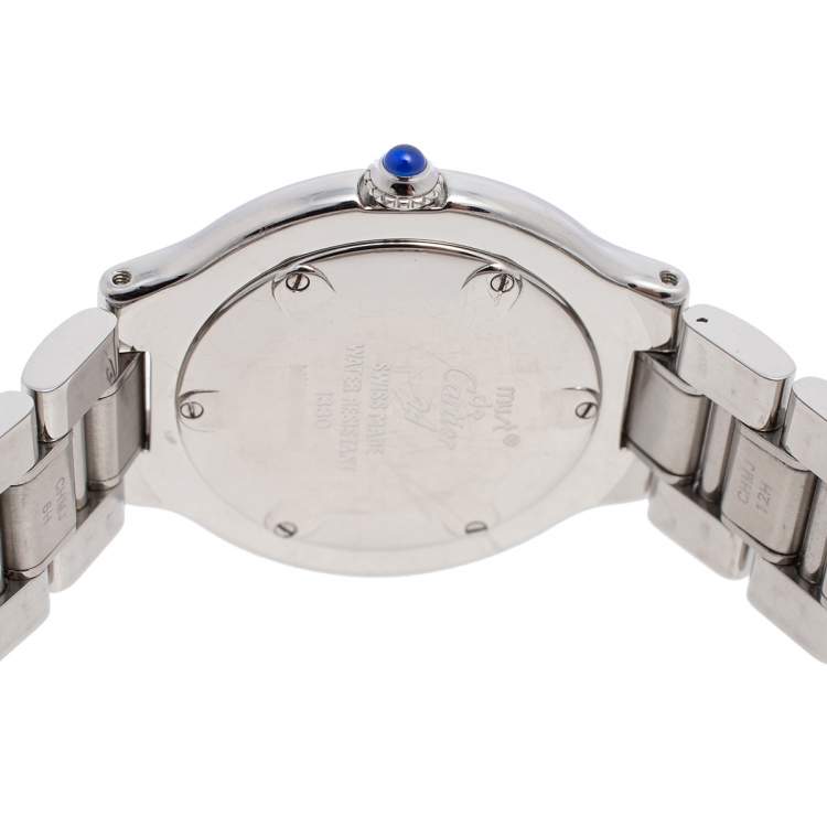 مملوكة مسبقًا Cartier Silver Stainless Steel Must de Cartier 21 1330 Women's Wristwatch 31 mm