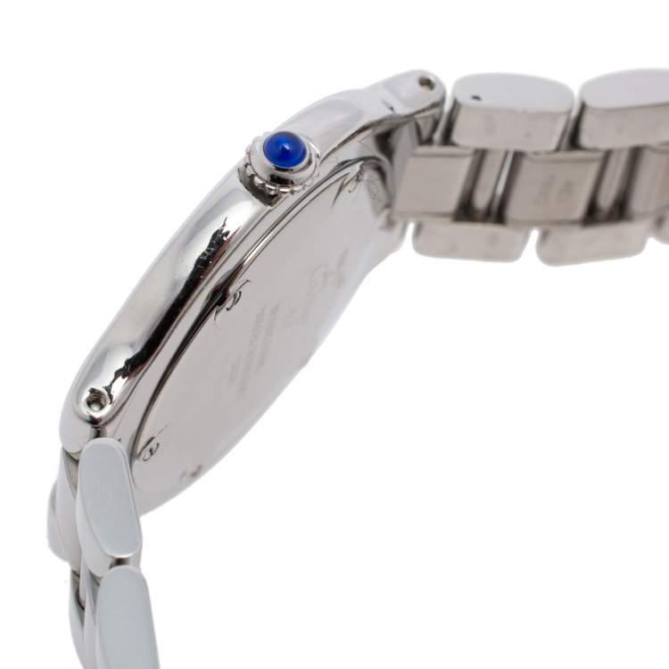 مملوكة مسبقًا Cartier Silver Stainless Steel Must de Cartier 21 1330 Women's Wristwatch 31 mm