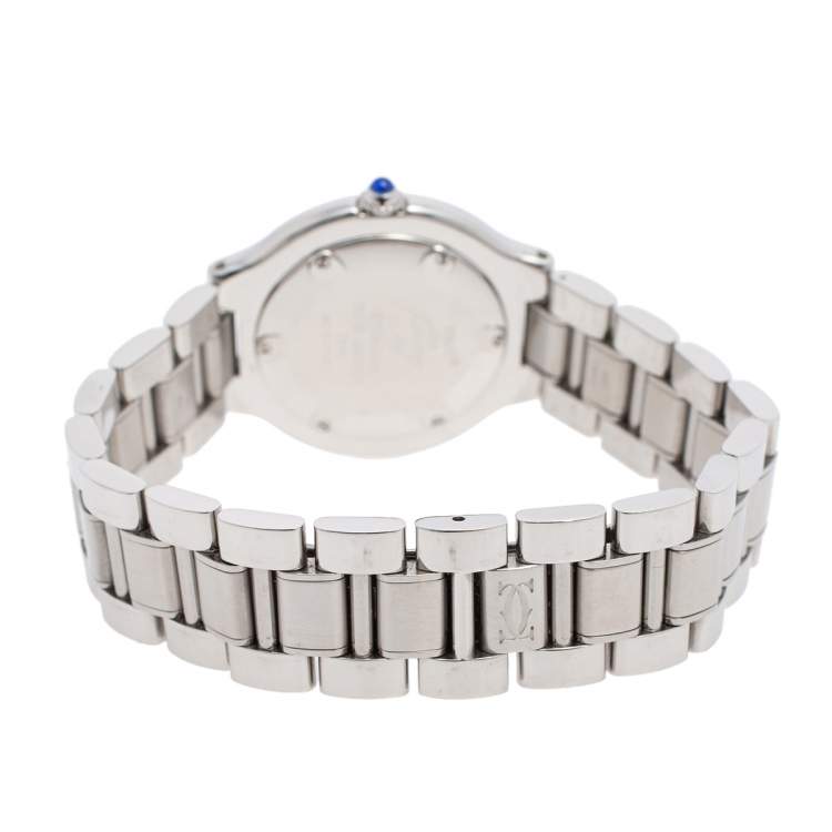 مملوكة مسبقًا Cartier Silver Stainless Steel Must de Cartier 21 1330 Women's Wristwatch 31 mm