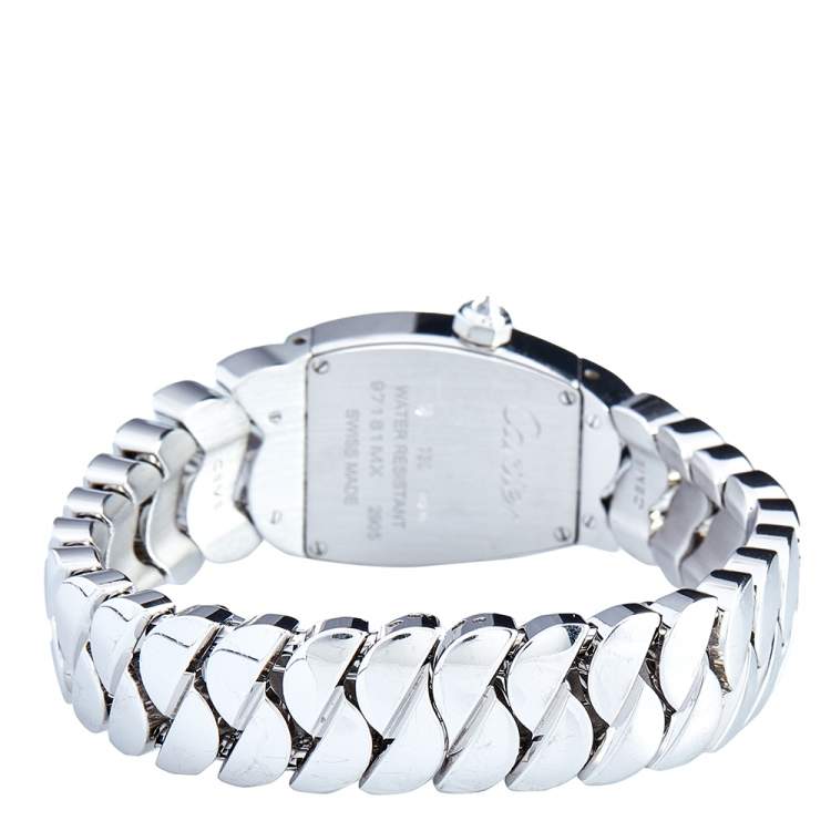 Pre Owned Cartier Silver 18k White Gold Diamonds La Dona De Cartier WE60085G Women's Wristwatch 22 mm
