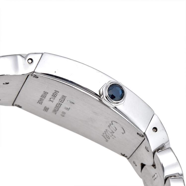 Pre Owned Cartier Silver 18k White Gold La Dona W640050J Women's Wristwatch 28 mm 