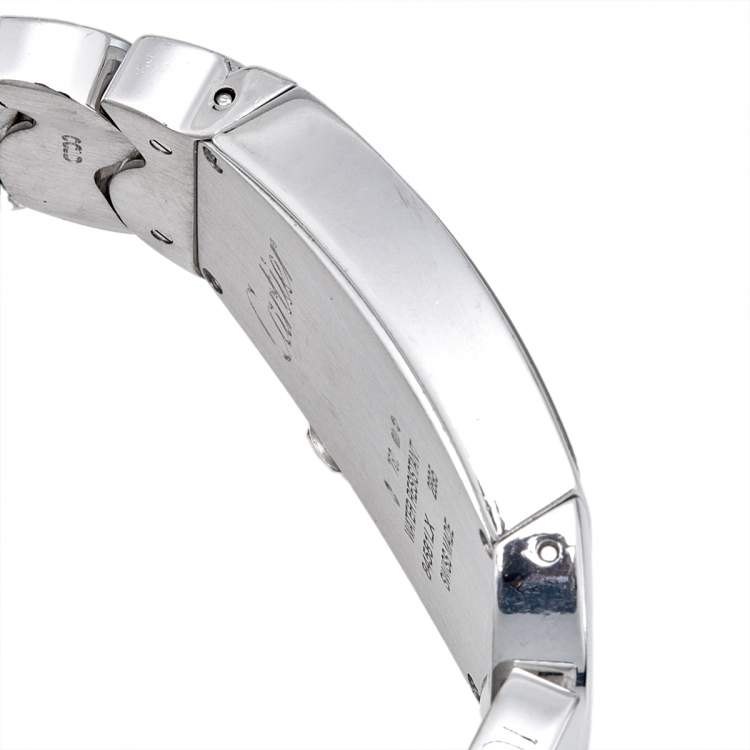 Pre Owned Cartier Silver 18k White Gold La Dona W640050J Women's Wristwatch 28 mm 