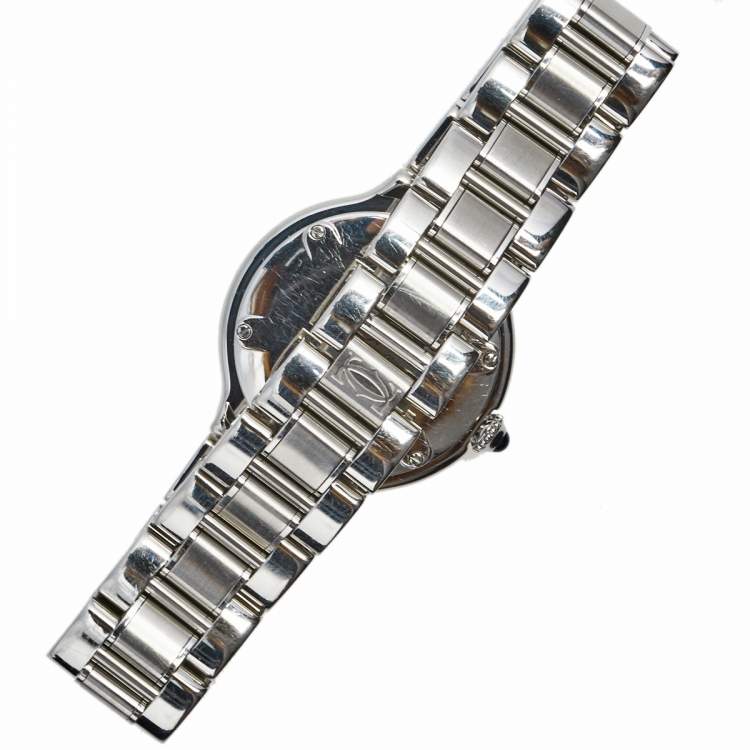 مملوكة مسبقًا Cartier Silver Stainless Steel Must De Cartier 21 1340 Women's Wristwatch 28 mm
